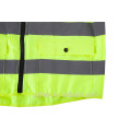 Atacado Zipper Hi Vis Reflexivo Jaqueta Logotipo Personalizado ANSI Alta Visibilidade Segurança Multi Bolso Colete de Trabalho Dos Homens Workwear